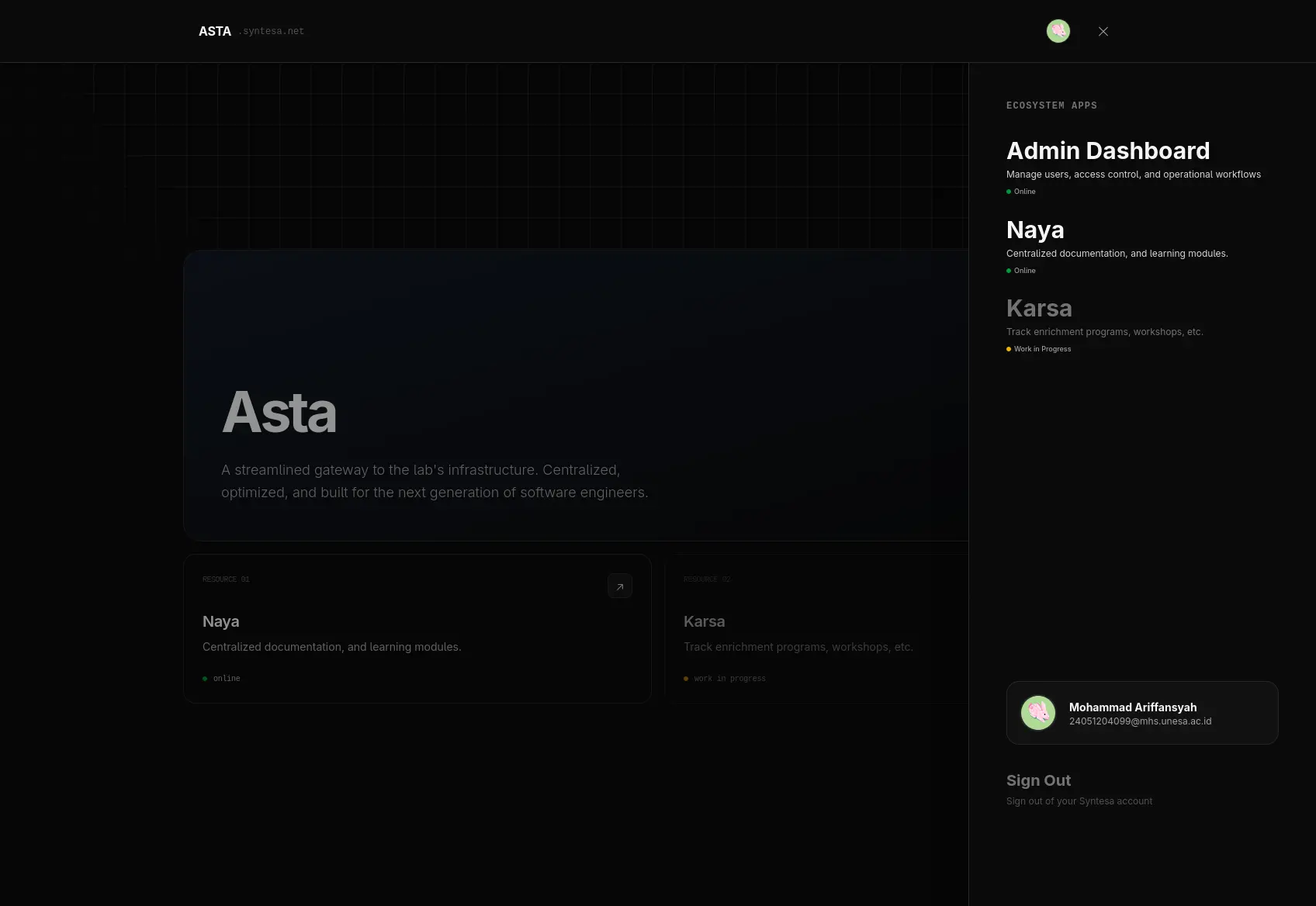 Asta - Syntesa Internal Apps screenshot