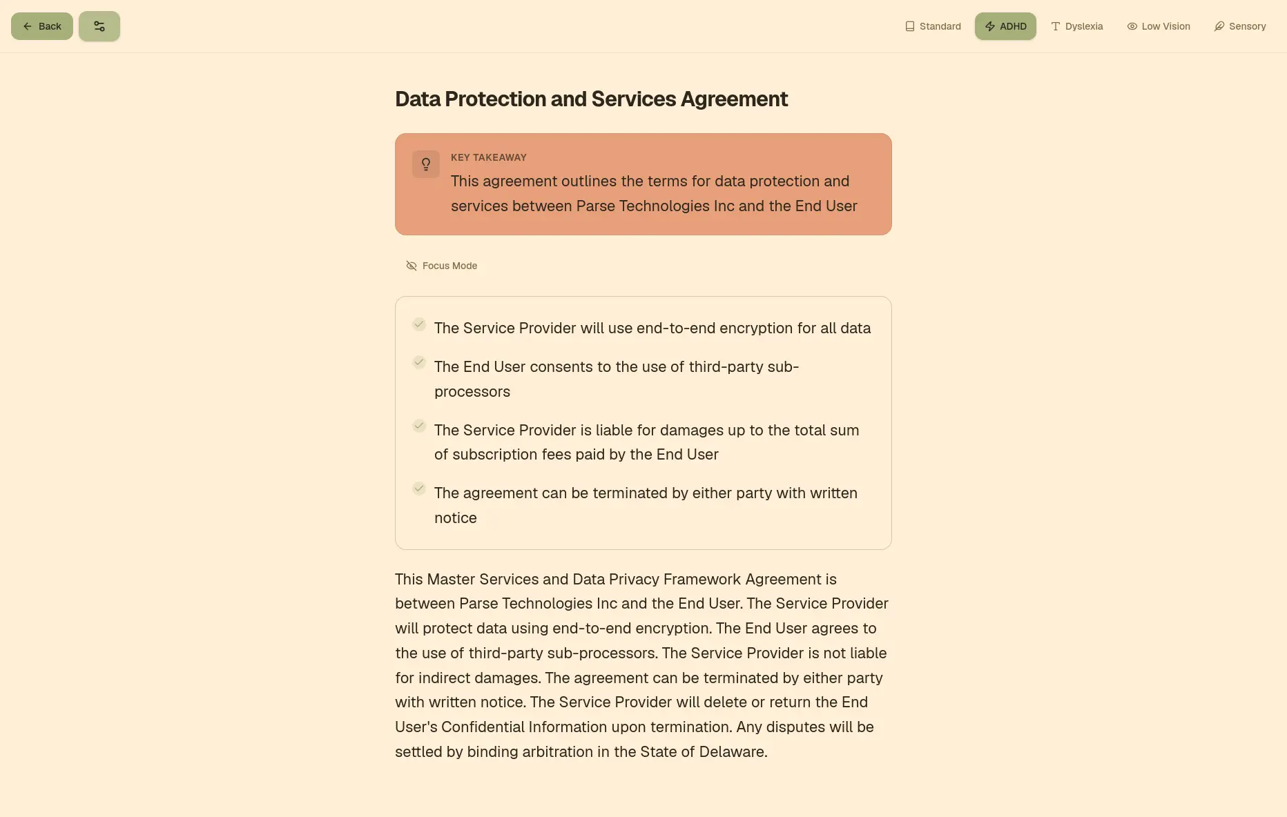 Parse screenshot